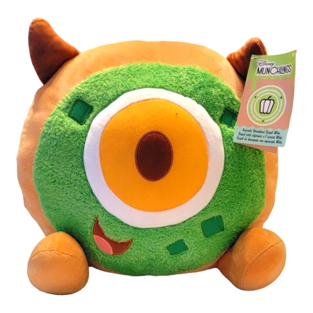 Disney Munchlings Avocado‎ Breakfast Bagel Mike Plush Toy NWT